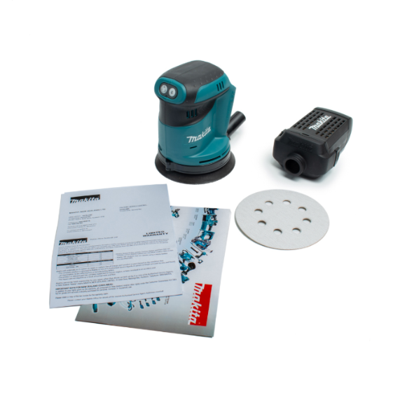 MAKITA เครื่องขัดกระดาษทรายไร้สาย 18 โวลต์ 125 มม. (5 นิ้ว) รุ่น DBO180