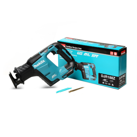 MAKITA เลื่อยชักไร้สาย 18 โวลต์ รุ่น DJR188Z ความยาวช่วงชัก 13/16 นิ้ว ไม่รวมแบตเตอรี่-แท่นชาร์จ (มากีต้า)