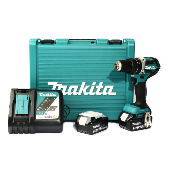 MAKITA สว่านกระแทกไร้สาย 18 โวลต์ ขนาด 13 มม. (1/2 นิ้ว) รุ่น DHP484RFE