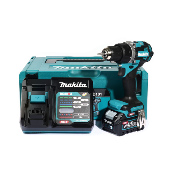 MAKITA สว่านไขควงไร้สาย 40 โวลต์ ขนาด 1/2 นิ้ว รุ่น DF002GD101 แรงบิดหมุน 65 นิวตันเมตร รวมแบตเตอรี่และแท่นชาร์จ