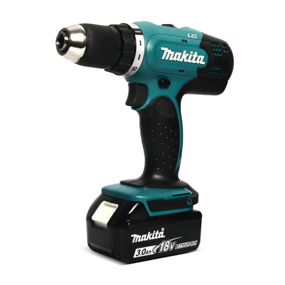 MAKITA สว่านไขควงไร้สาย 18 โวลต์ ขนาด 1/2 นิ้ว รุ่น DDF453FX13 แรงบิดหมุน 38 นิวตันเมตร รวมแบตเตอรี่และแท่นชาร์จ