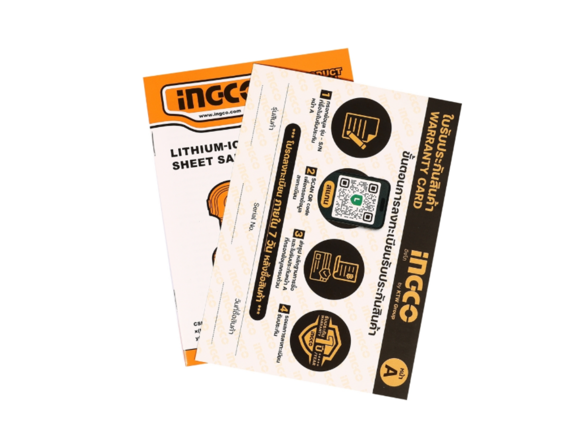 INGCO เครื่องขัดกระดาษทรายเหลี่ยมไร้สาย รุ่น CSHSLI20141