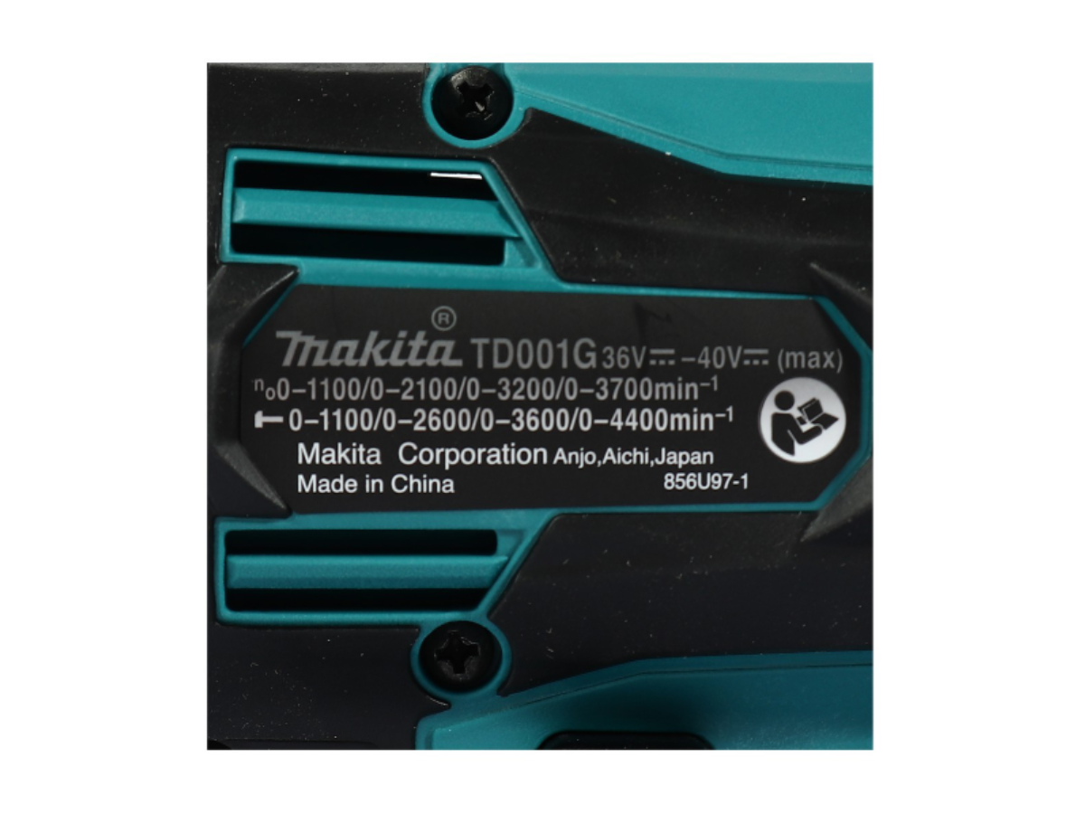 MAKITA สว่านไขควงกระแทกไร้สาย 40 โวลต์ 1/4 นิ้ว รุ่น TD001GD101 แรงบิดสูงสุด 220 นิวตันเมตร รวมแบตเตอรี่และแท่นชาร์จ