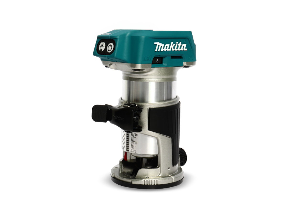 MAKITA เครื่องทริมเมอร์ 18V รุ่น DRT50ZJX3 ขนาดจับดอก 6 มม. / 8 มม. ความเร็วรอบ 10,000-30,000 RPM เครื่องเปล่า