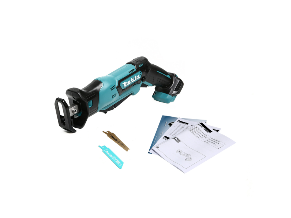 MAKITA เลื่อยชักไร้สาย 12 โวลต์ (น๊อตล็อก + B-Type) รุ่น JR105DZ ความยาวช่วงชัก 1/2 นิ้ว ไม่รวมแบตเตอรี่-แท่นชาร์จ