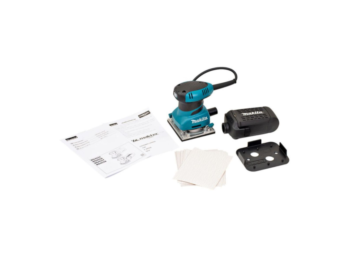 MAKITA เครื่องขัดกระดาษทรายสั่น ขนาด 114 X 140 มม. (4-1/2 X 5-1/2 นิ้ว) กำลังไฟ 200 วัตต์ รุ่น BO-45