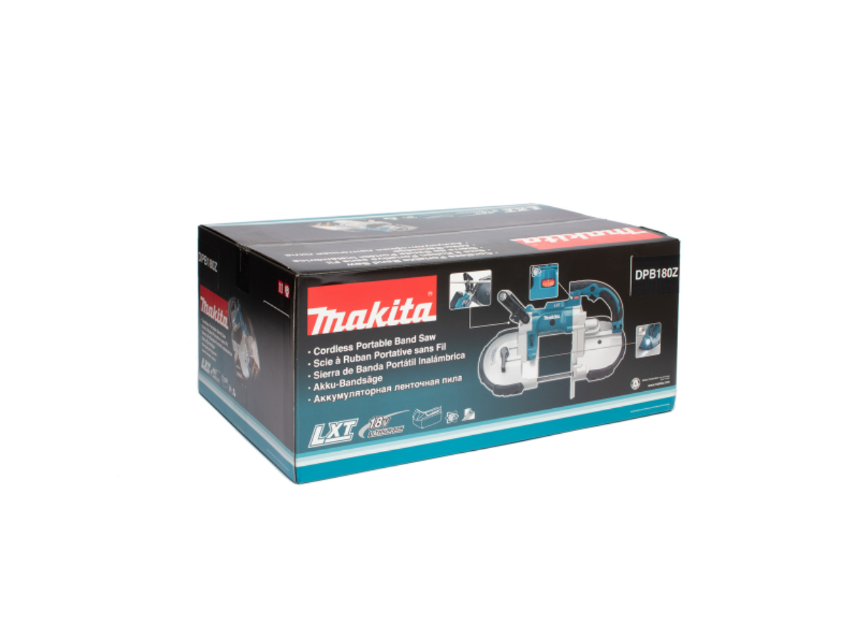 MAKITA เลื่อยสายพานไร้สาย 18 โวลต์ ขนาด 120 มม. (4-3/4 นิ้ว) รุ่น DPB180Z ปรับความเร็วได้