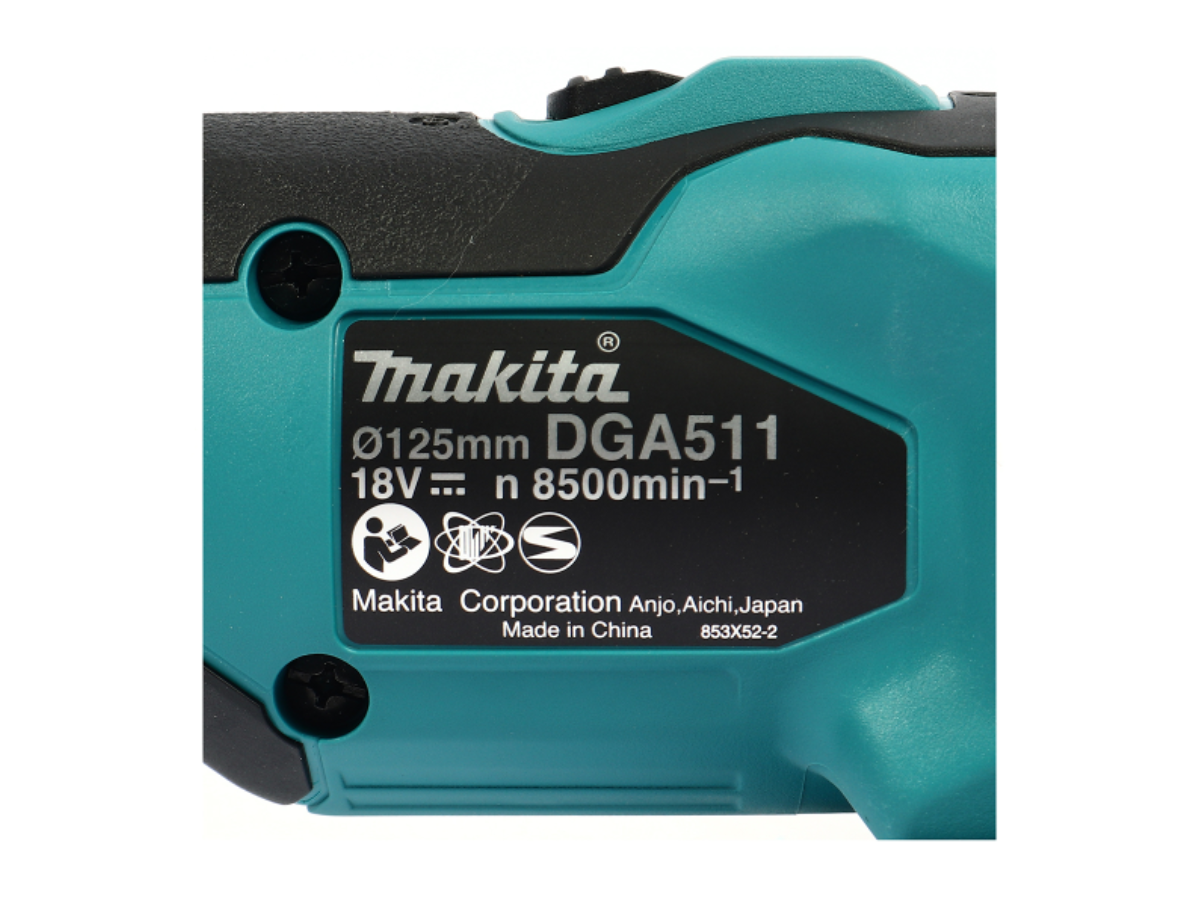 MAKITA เครื่องเจียไร้สาย 18 โวลต์ ขนาด 5 นิ้ว รุ่น DGA511Z
