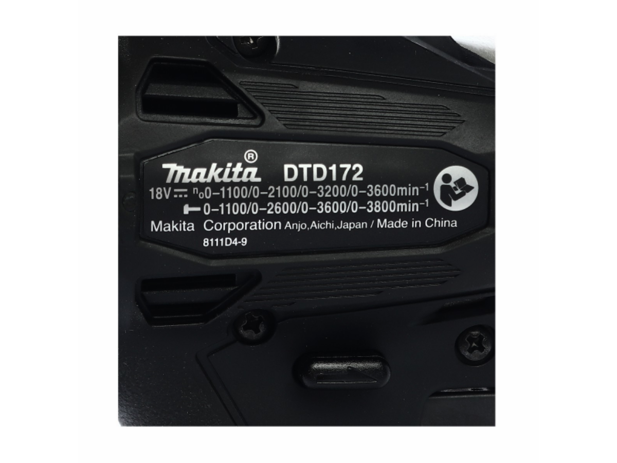 MAKITA สว่านอิมแพคไร้สาย 18 โวลต์ (สีดำ) รุ่น DTD172ZB ไม่รวมแบตเตอรี่และแท่นชาร์ท