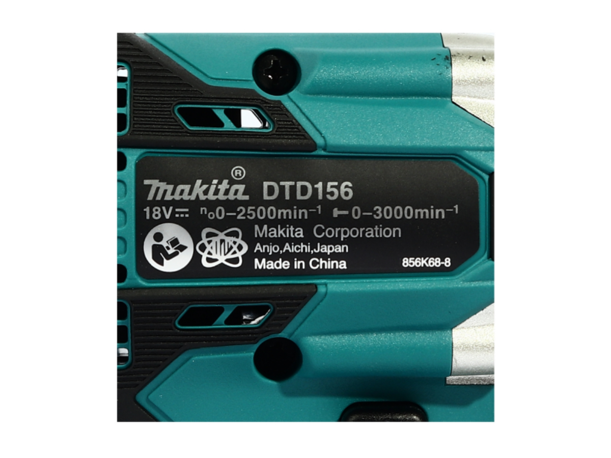 ชุดสว่านไขควงไร้สาย 18 โวลต์ มากีต้า (MAKITA) รุ่น DTD156SF1J พร้อมแบตเตอรี่และแท่นชาร์จ ขนาดแกน 6.35 มม. (1/4 นิ้ว) แรงบิดสูงสุด 155 นิวตันเมตร อัตรากระแทกต่อนาที 0 - 3,000 ครั้ง/นาที ความเร็วรอบตัวเปล่า 0 - 2,500 รอบ/นาที น้ำหนักเบา ใช้งานได้ทุกที่