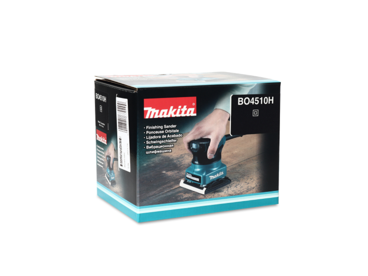 MAKITA เครื่องขัดกระดาษทรายสั่น ขนาด 114 X 140 มม. (4-1/2 X 5-1/2 นิ้ว) กำลังไฟ 170 วัตต์ รุ่น BO451