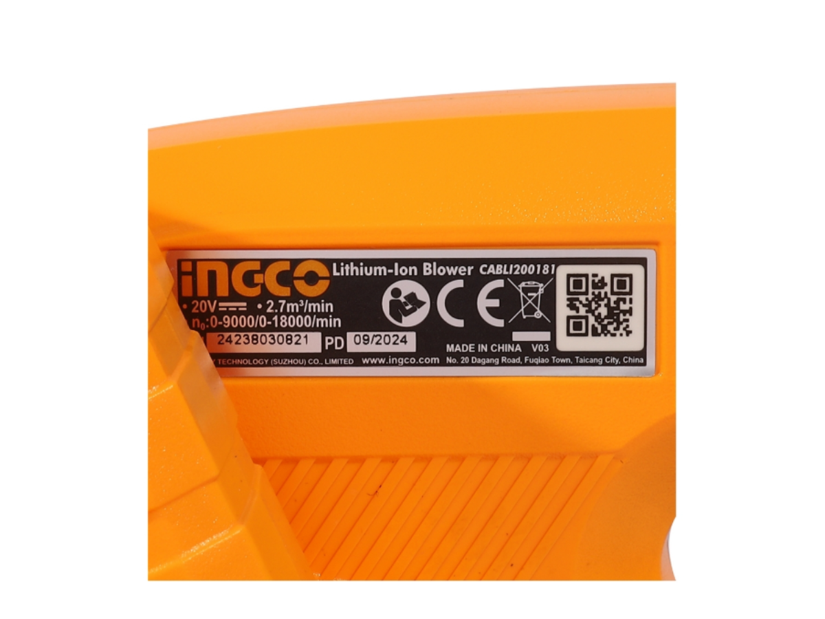 INGCO เครื่องเป่าลมไร้สาย (พร้อมแบต) รุ่น CABLI200181