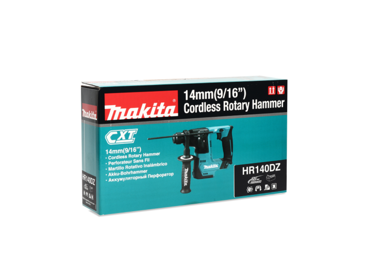 MAKITA สว่านโรตารี่ไร้สาย 12 โวลต์ ขนาด 14 มม. (9/16 นิ้ว) รุ่น HR140DZ