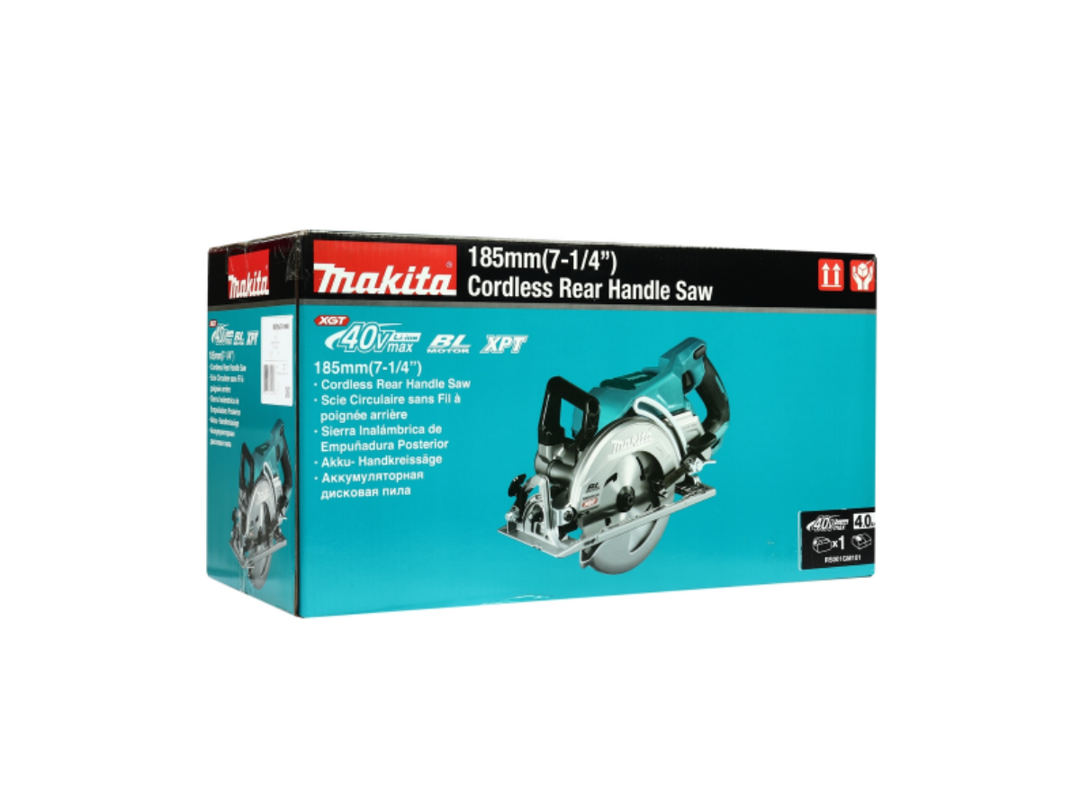 MAKITA เลื่อยวงเดือน 40 โวลต์ ขนาด 7 นิ้ว รุ่น RS001GM101 ความเร็วรอบตัวเปล่า 6,400 รอบ/นาที