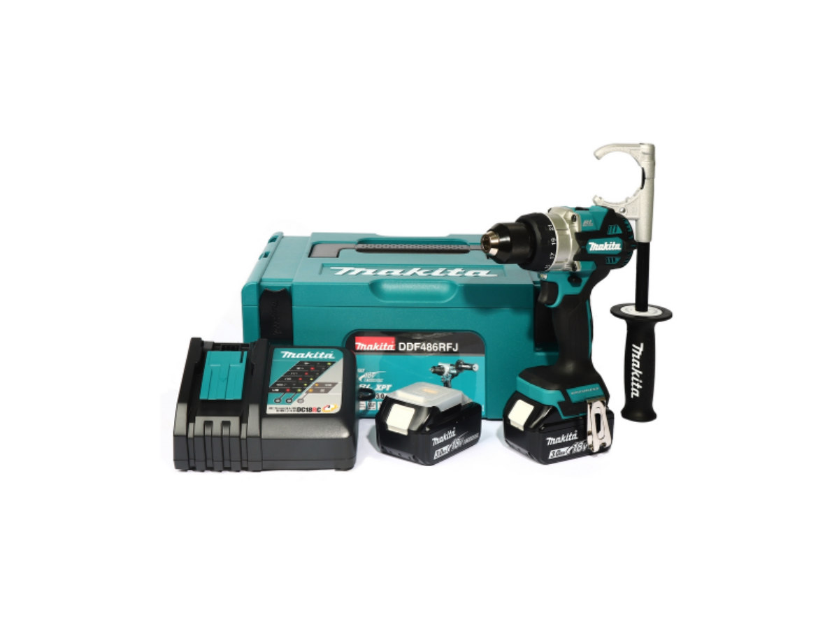 MAKITA (มากีต้า) สว่านไขควงไร้สาย 18 โวลต์ รุ่น DDF486RFJ ขนาด 13 มม. (1/2 นิ้ว) 