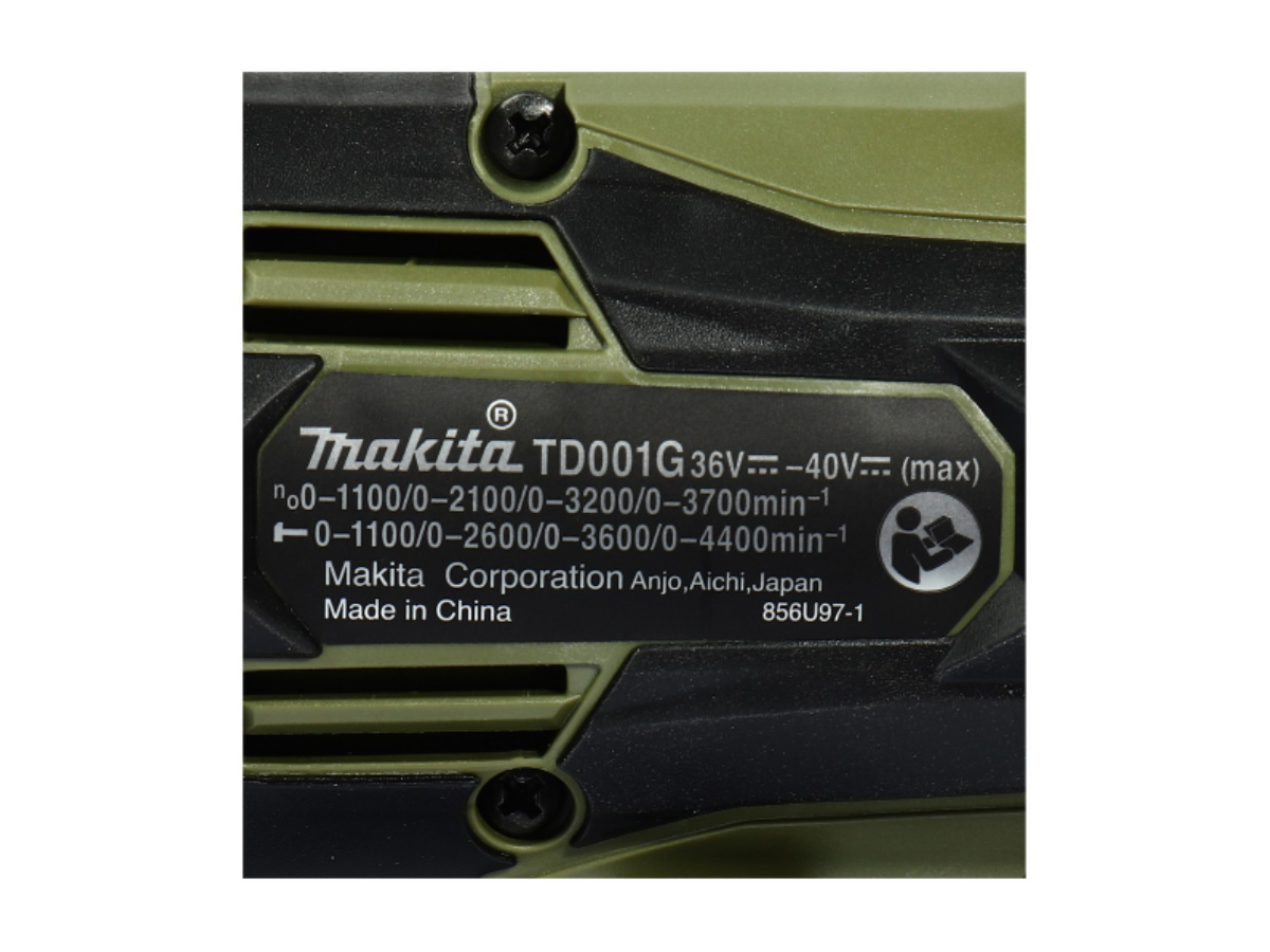 MAKITA สว่านไขควงกระแทกไร้สาย 40 โวลต์ 1/4 นิ้ว รุ่น TD001GD105 แรงบิดสูงสุด 220 นิวตันเมตร สีเขียว รวมแบตเตอรี่และแท่นชาร์จ