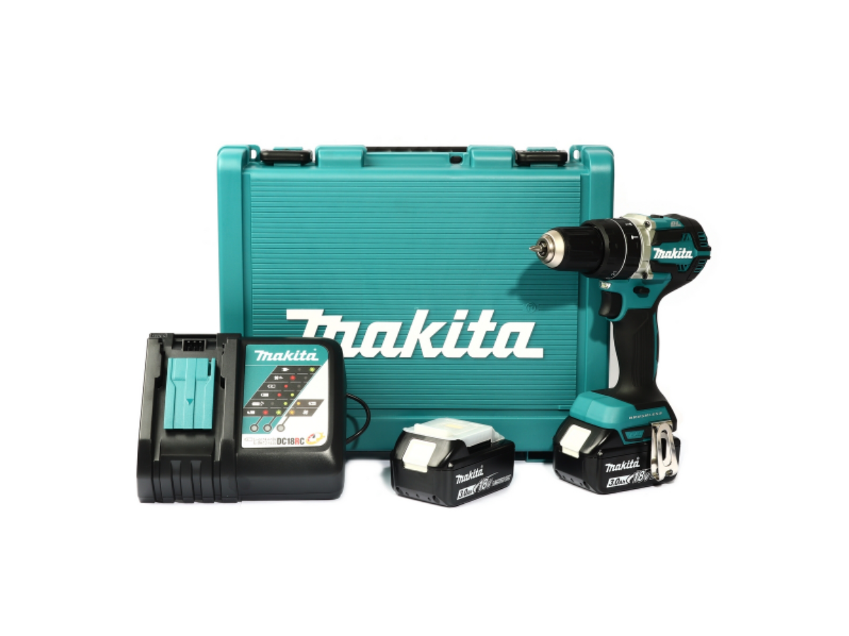 MAKITA สว่านกระแทกไร้สาย 18 โวลต์ ขนาด 13 มม. (1/2 นิ้ว) รุ่น DHP484RFE