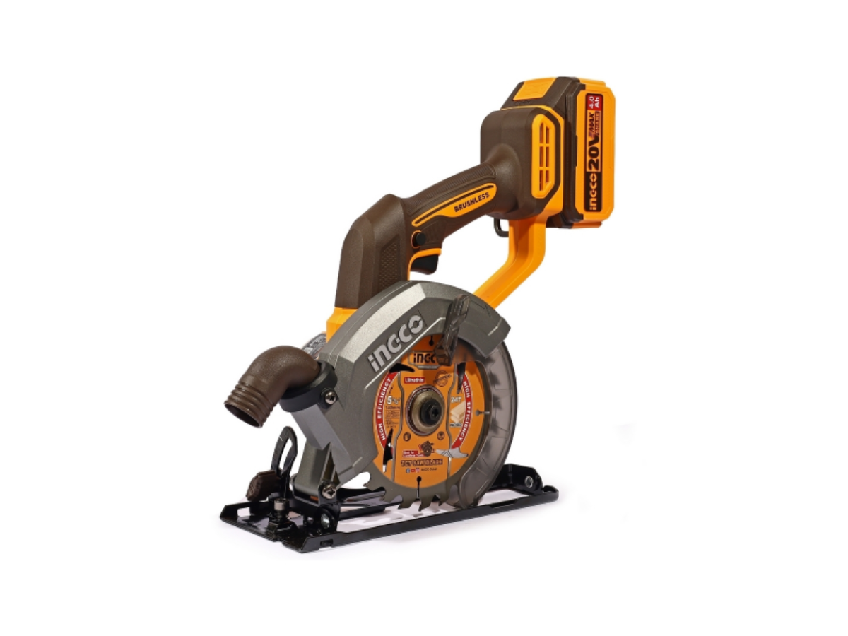 INGCO 20V-BL เลื่อยวงเดือนไร้สาย 5 นิ้ว (140 มม.) รุ่น CSLI14021 ความเร็วรอบ 6300 RPM รวมแบตเตอรี่และแท่นชาร์จ (อิงโก้)