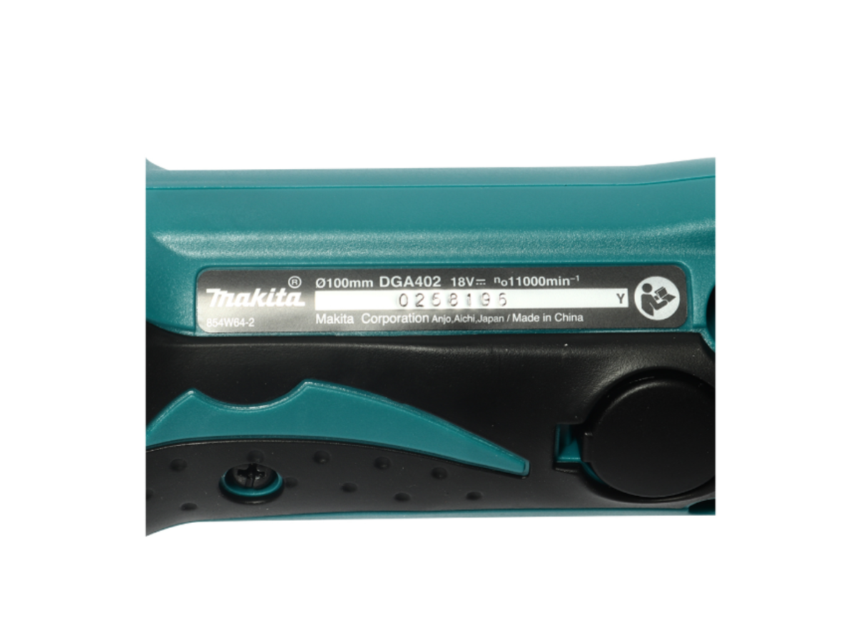 MAKITA เครื่องเจียไร้สาย 18 โวลต์ ขนาด 4 นิ้ว รุ่น DGA402Z