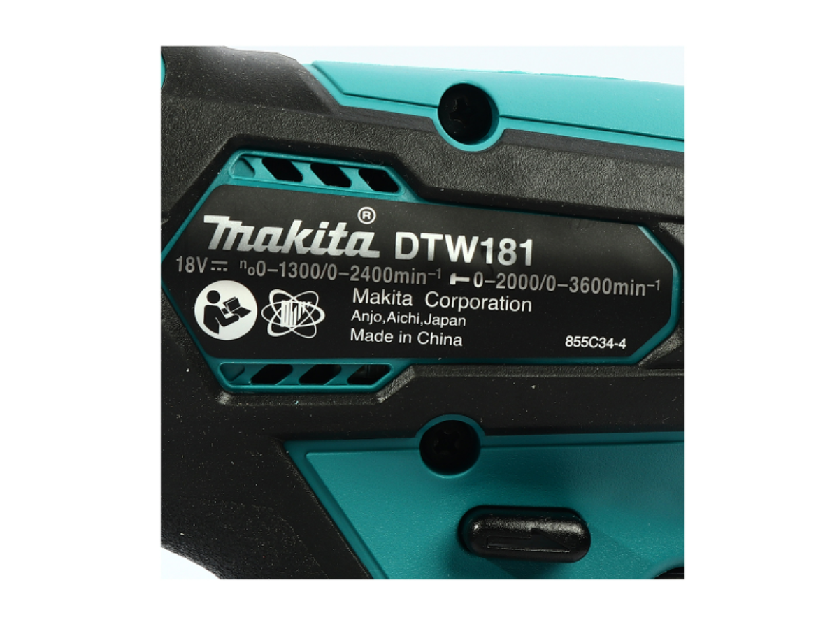 MAKITA เครื่องขันบล๊อกไร้สาย 18 โวลต์ 1/2 นิ้ว รุ่น DTW181Z แรงบิดสูงสุด 210 นิวตันเมตร 