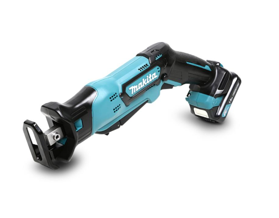MAKITA เลื่อยชักไร้สาย 12 โวลต์ (น๊อตล็อก + B-Type) รุ่น JR105DWYE ความยาวช่วงชัก 1/2 นิ้ว รวมแบตเตอรี่-แท่นชาร์จ