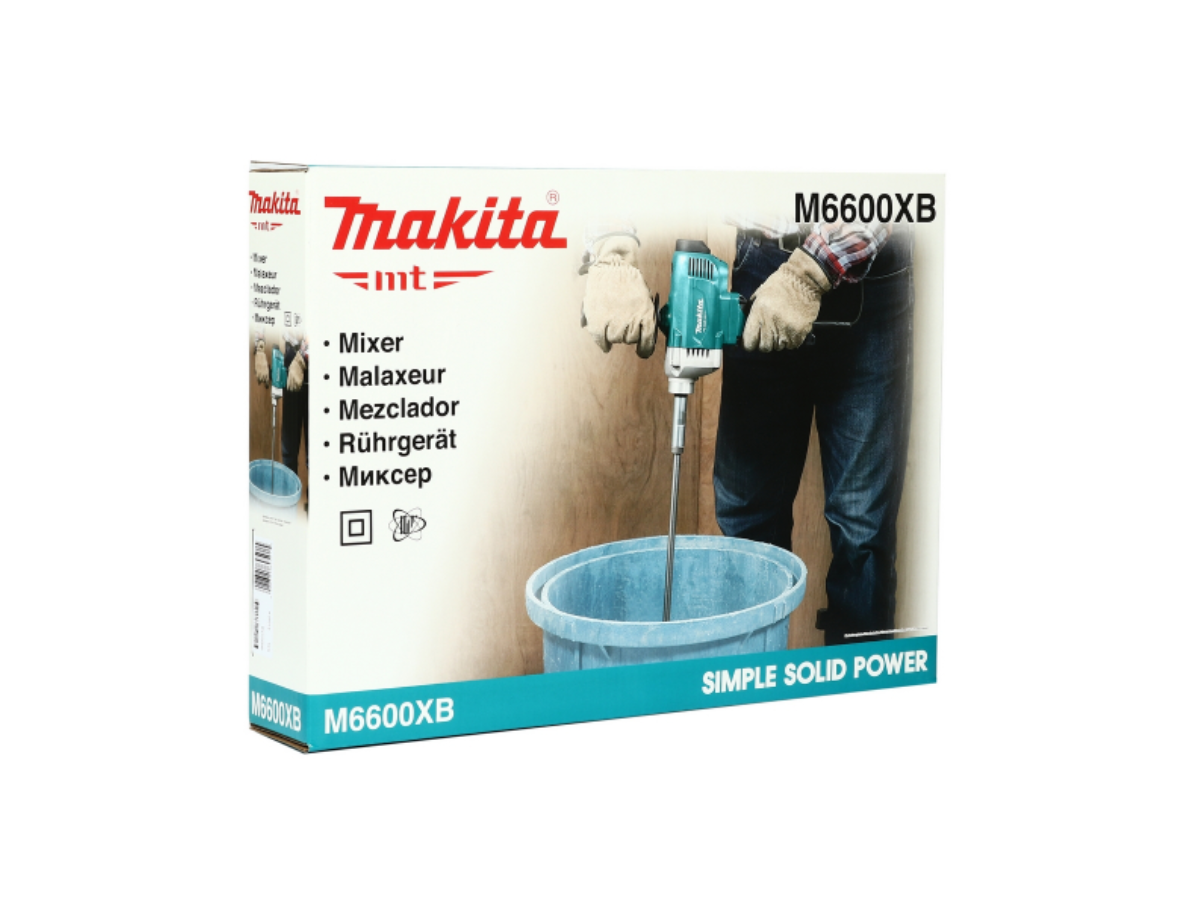 MAKITA เครื่องผสมสีไฟฟ้า ขนาด 165 มม. (6-1/2 นิ้ว) กำลังไฟ 800 วัตต์ รุ่น M6600XB