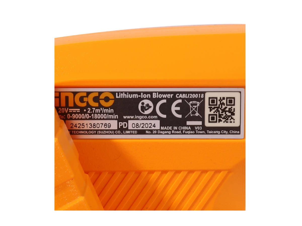 INGCO เครื่องเป่าลมไร้สาย (เครื่องเปล่า) รุ่น CABLI20018