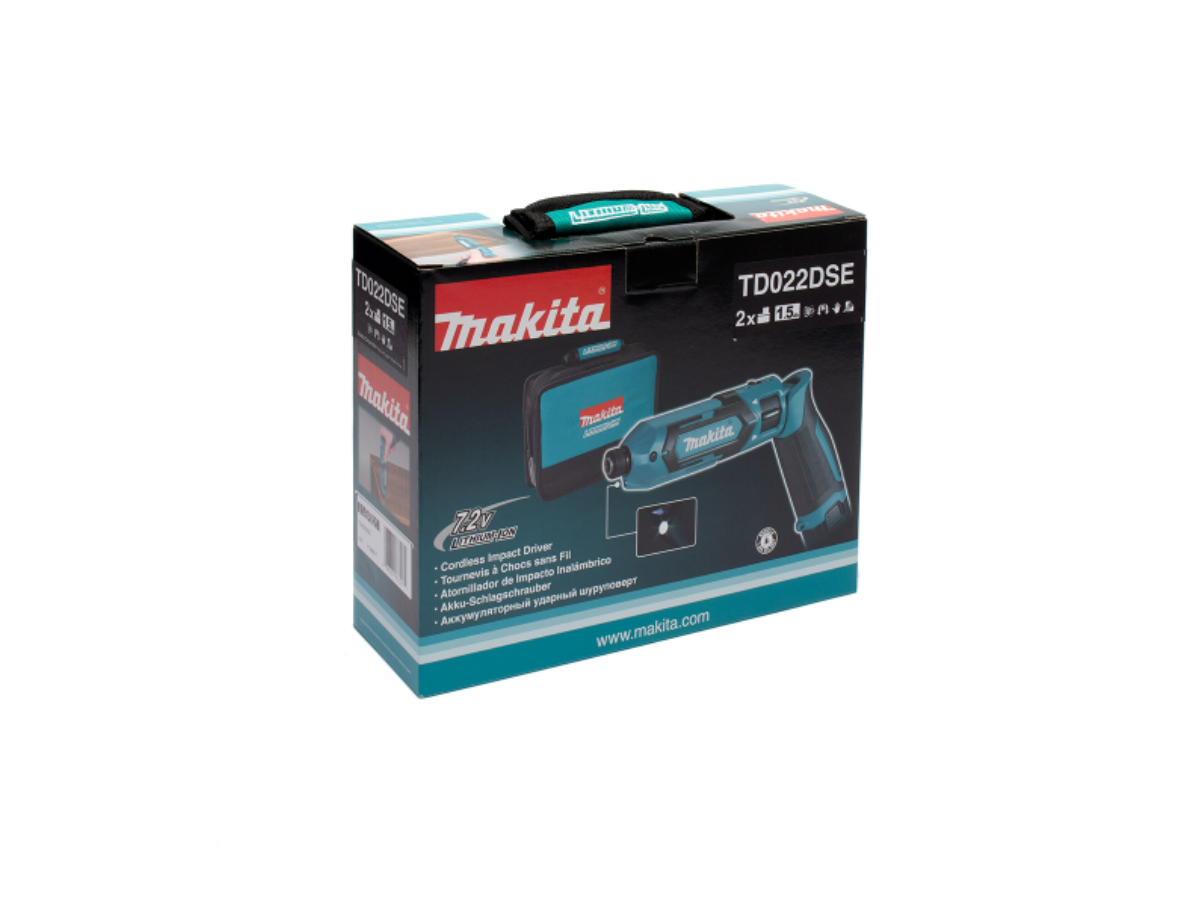 MAKITA สว่านไขควงกระแทกไร้สาย 7.2 โวลต์ 1/4 นิ้ว รุ่น TD022DSE