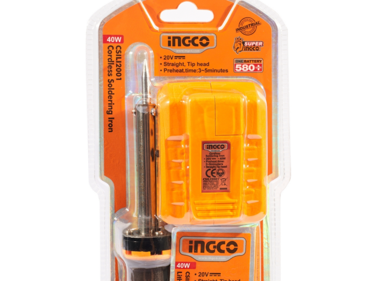 INGCO หัวแร้ง บัดกรีไร้สาย รุ่น CSILI2001 กำลังไฟ 40 วัตต์ หัวตรง