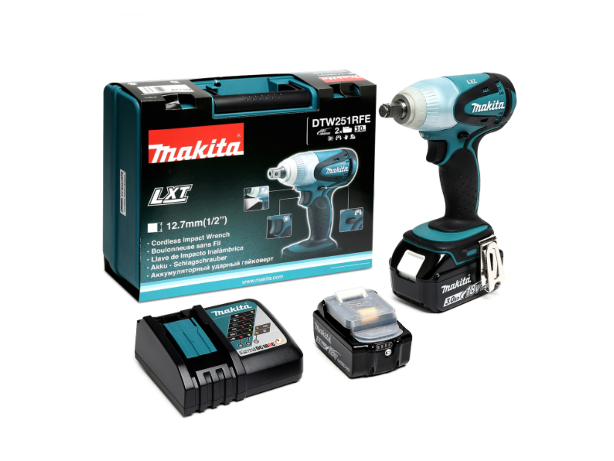 MAKITA เครื่องขันบล๊อกไร้สาย 18 โวลต์ 1/2 นิ้ว รุ่น DTW-251RFE