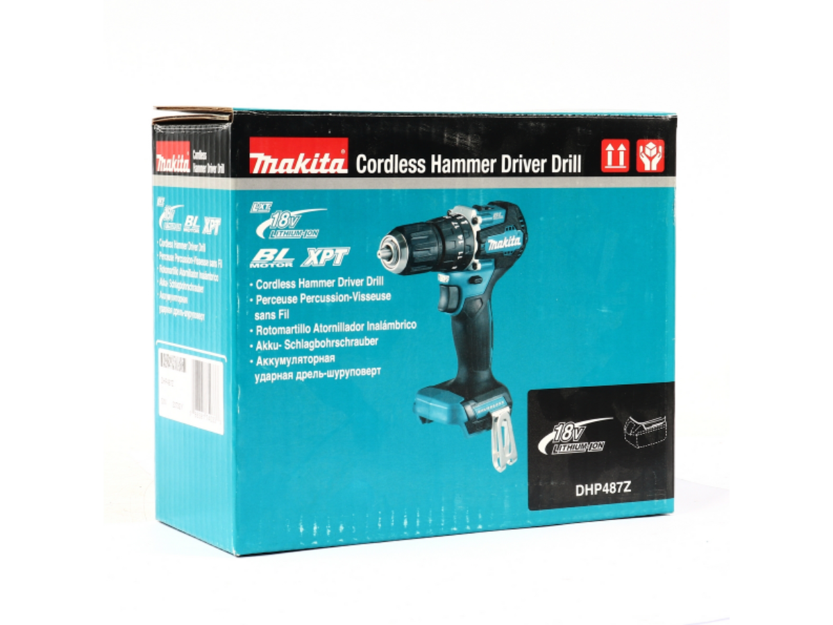MAKITA สว่านกระแทกไร้สาย 18 โวลต์ ขนาด 13 มม. (1/2 นิ้ว) รุ่น DHP487Z