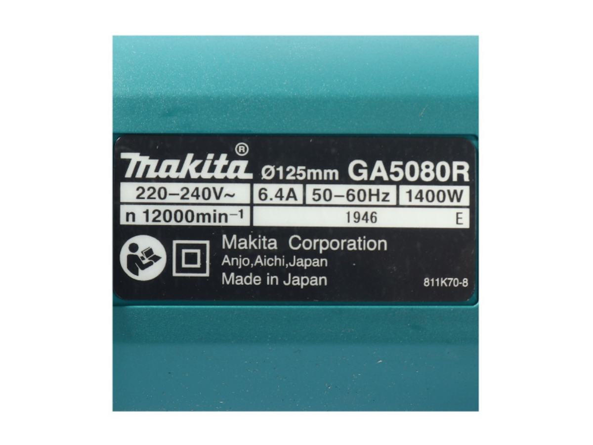 MAKITA เครื่องเจียรไฟฟ้า X-LOCK ขนาด 5 นิ้ว กำลังไฟ 1,400 วัตต์ รุ่น GA5080R