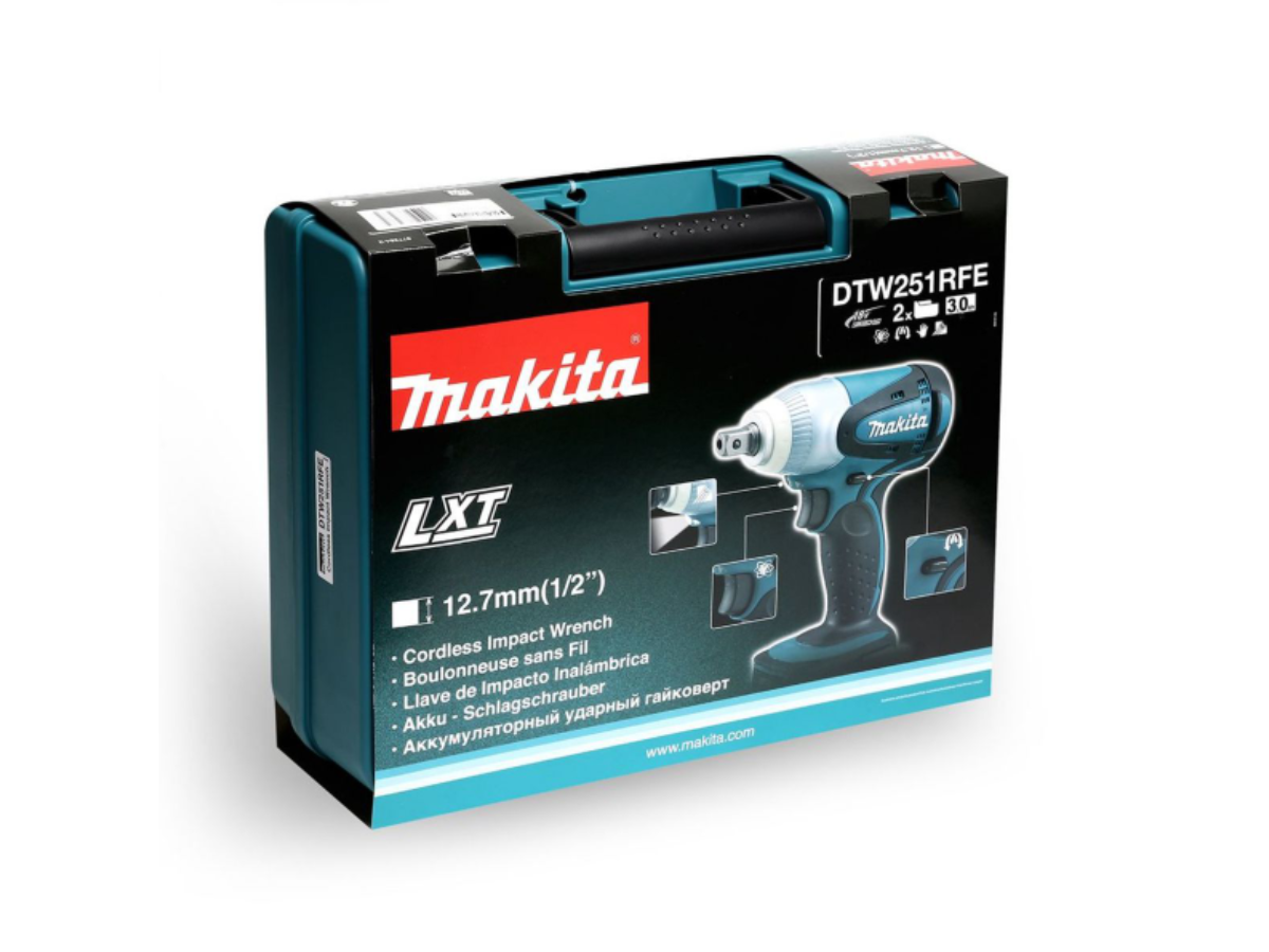 MAKITA เครื่องขันบล๊อกไร้สาย 18 โวลต์ 1/2 นิ้ว รุ่น DTW-251RFE