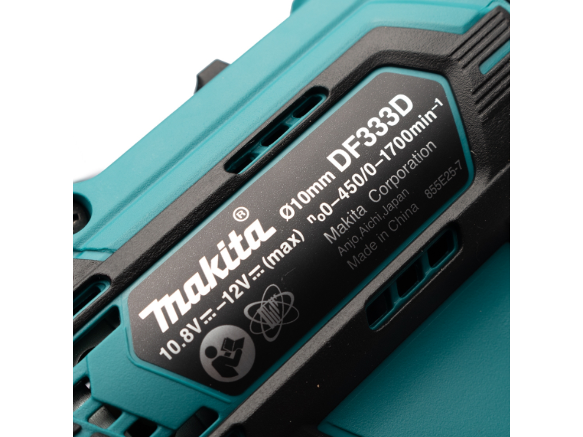 MAKITA สว่านไขควงไร้สาย 12 โวลต์ ขนาด 3/8 นิ้ว รุ่น DF333DWYE แรงบิดหมุน 28 นิวตันเมตร 