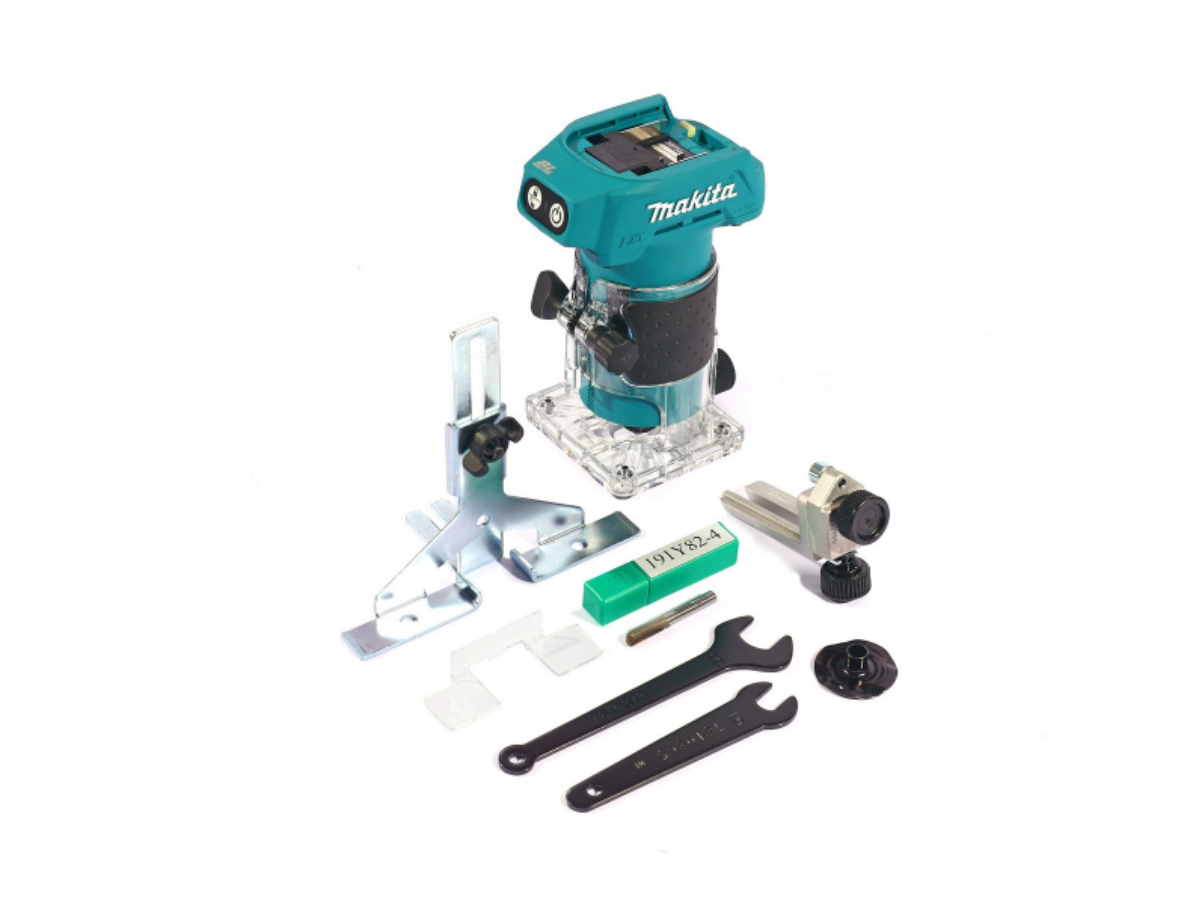 MAKITA เครื่องทริมเมอร์ไร้สาย 18 โวลต์ ขนาด 6 มม. (1/4 นิ้ว) รุ่น DRT52Z