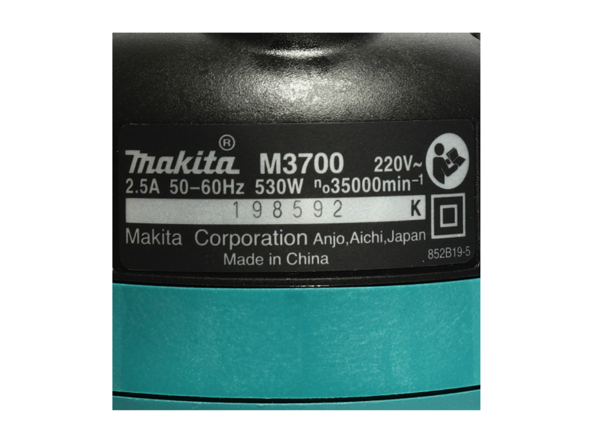 MAKITA เครื่องแกะลายไม้ ขนาด 1/4 นิ้ว (6 มม.) กำลังไฟ 530 วัตต์ รุ่น M3700B