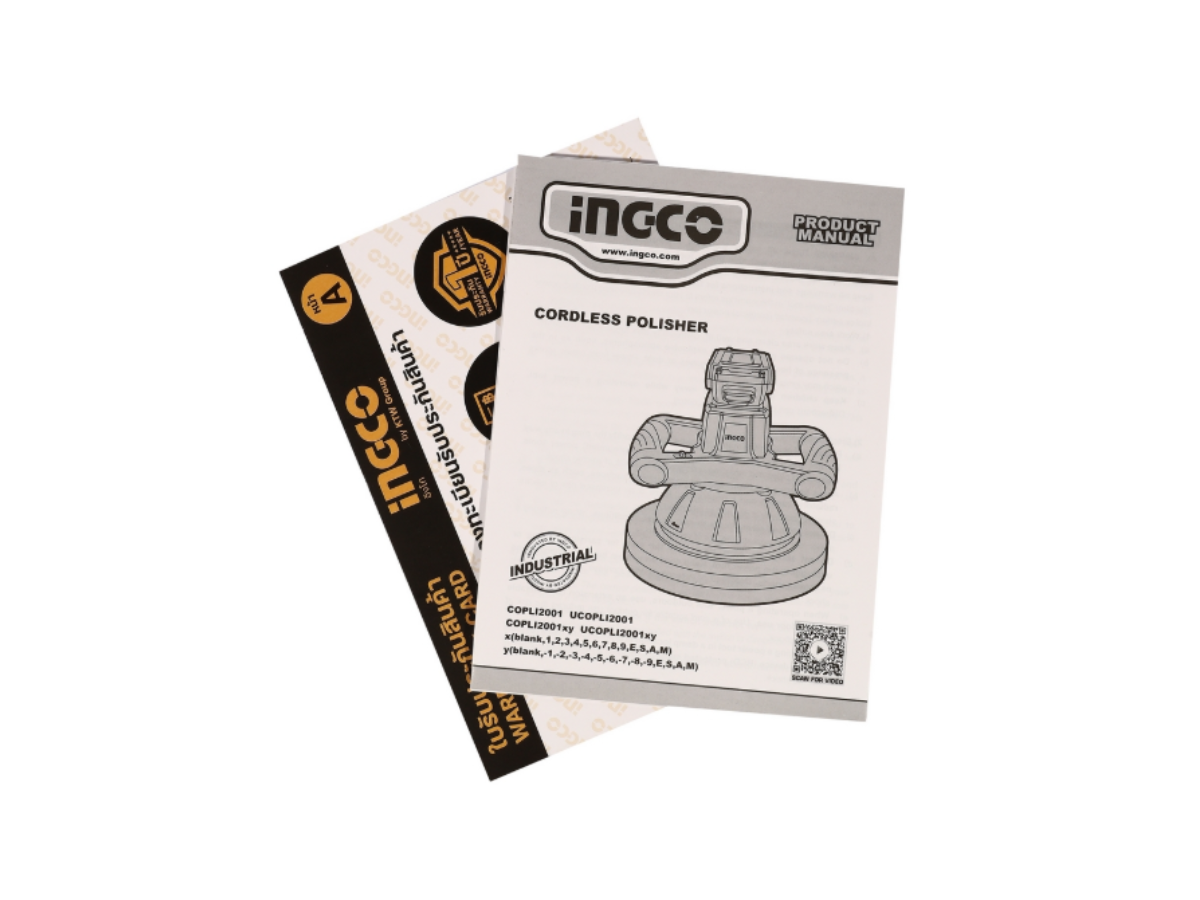 INGCO เครื่องขัดเงา 20V 254 มม. (10 นิ้ว) รุ่น COPLI2001