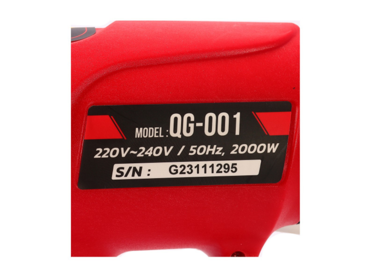 POLO เครื่องเป่าลมร้อนไฟฟ้า กำลังไฟ 2,000 วัตต์ อุณหภูมิสูงสุด 60-600°C รุ่น QG-001