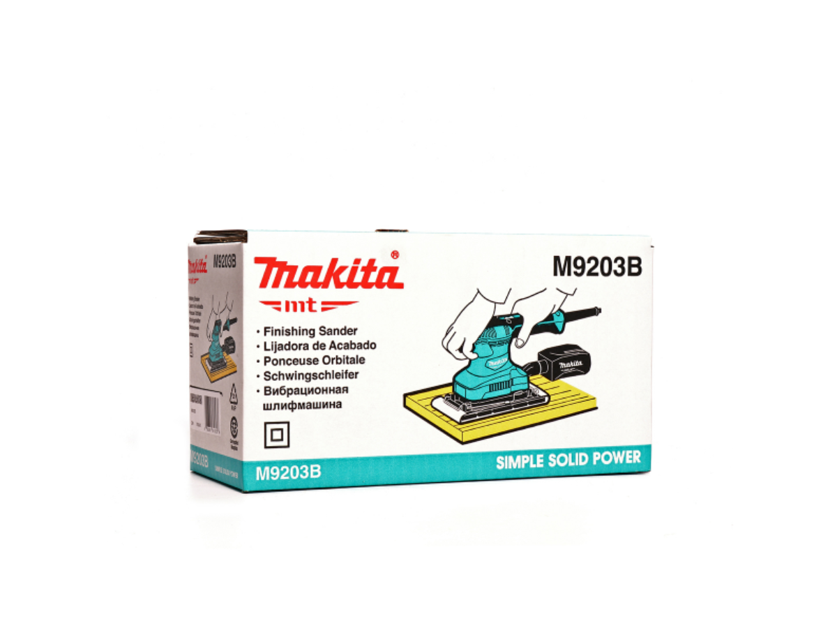 MAKITA เครื่องขัดกระดาษทรายสั่น ผืนผ้า ขนาด 93 X 228 มม. (3-5/8 X 9 นิ้ว) กำลังไฟ 190 วัตต์ รุ่น M92