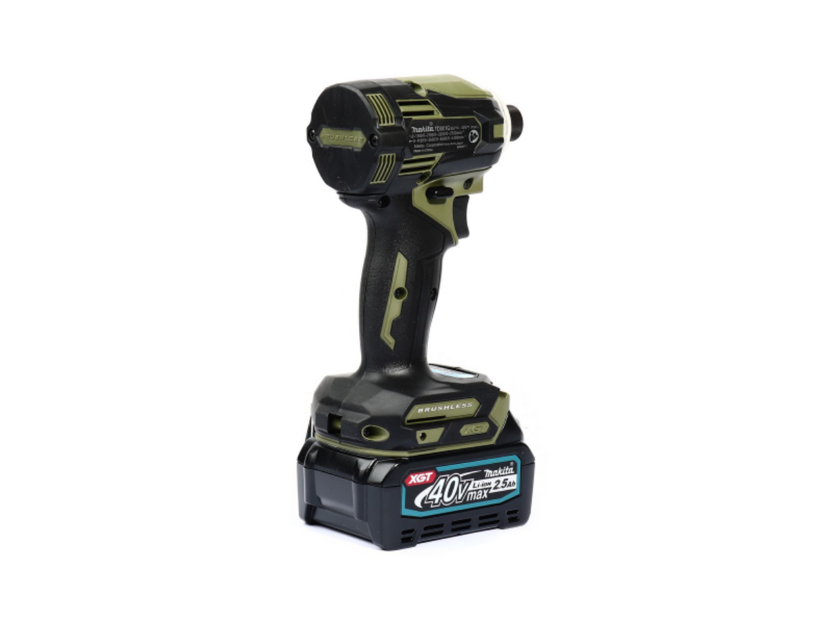 MAKITA สว่านไขควงกระแทกไร้สาย 40 โวลต์ 1/4 นิ้ว รุ่น TD001GD105 แรงบิดสูงสุด 220 นิวตันเมตร สีเขียว รวมแบตเตอรี่และแท่นชาร์จ