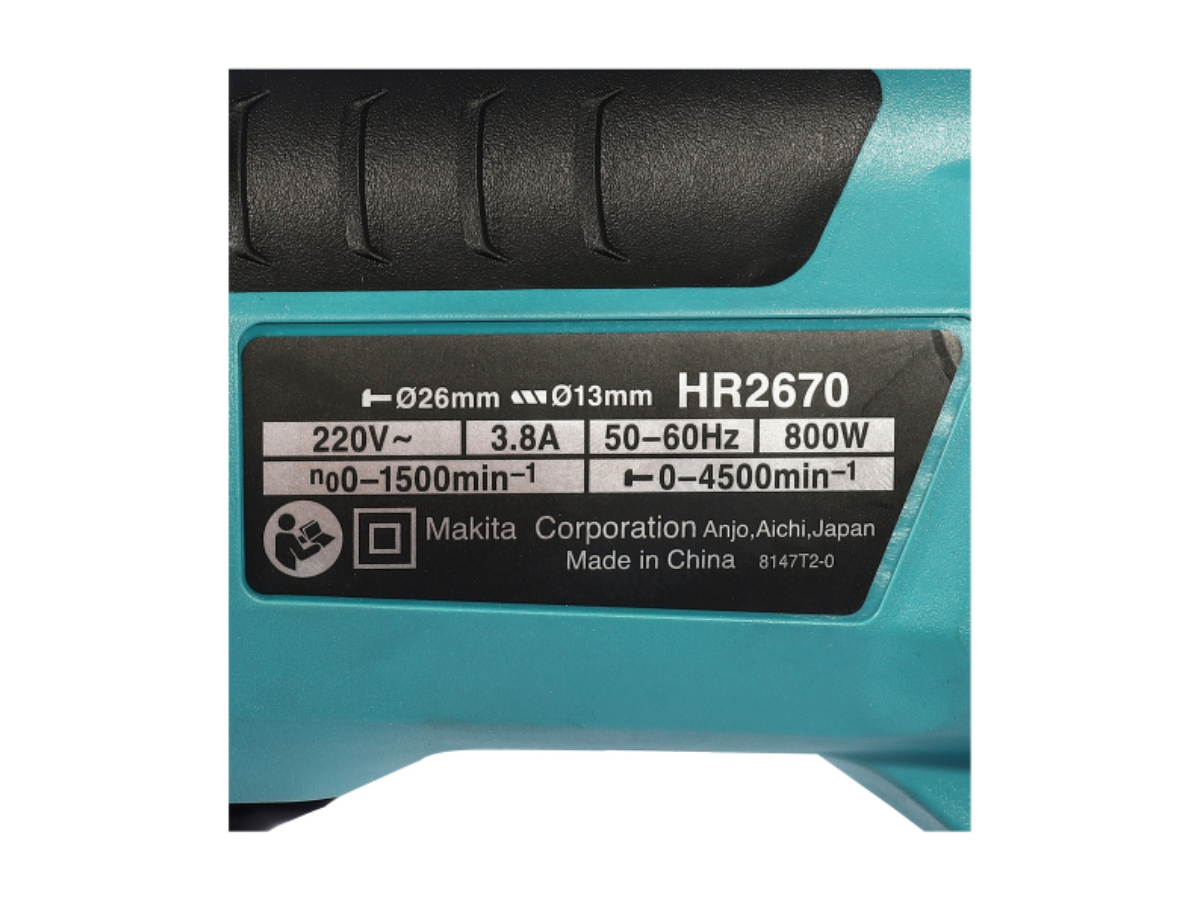 MAKITA สว่านโรตารี่ 800 วัตต์ 26 มม. (1 นิ้ว) รุ่น HR2670