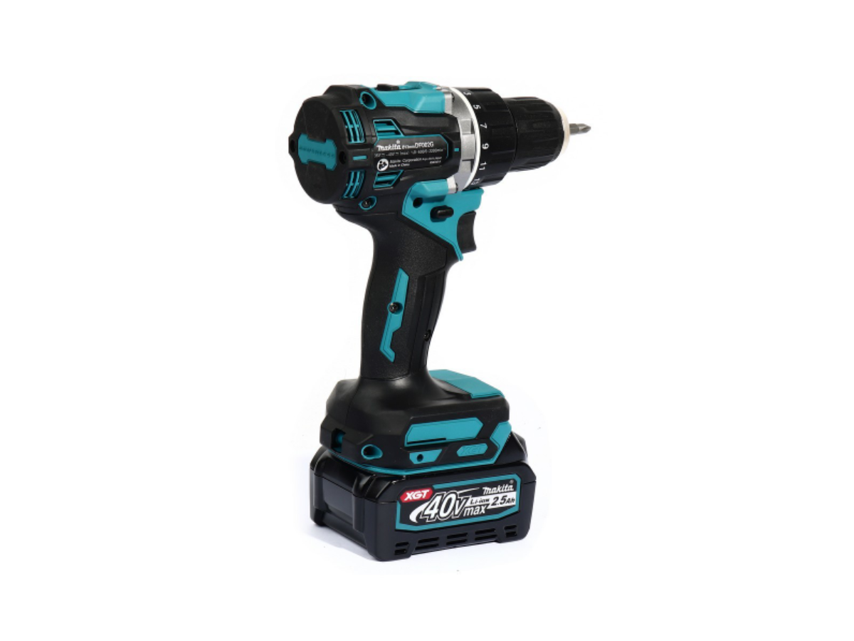 MAKITA สว่านไขควงไร้สาย 40 โวลต์ ขนาด 1/2 นิ้ว รุ่น DF002GD101 แรงบิดหมุน 65 นิวตันเมตร รวมแบตเตอรี่และแท่นชาร์จ