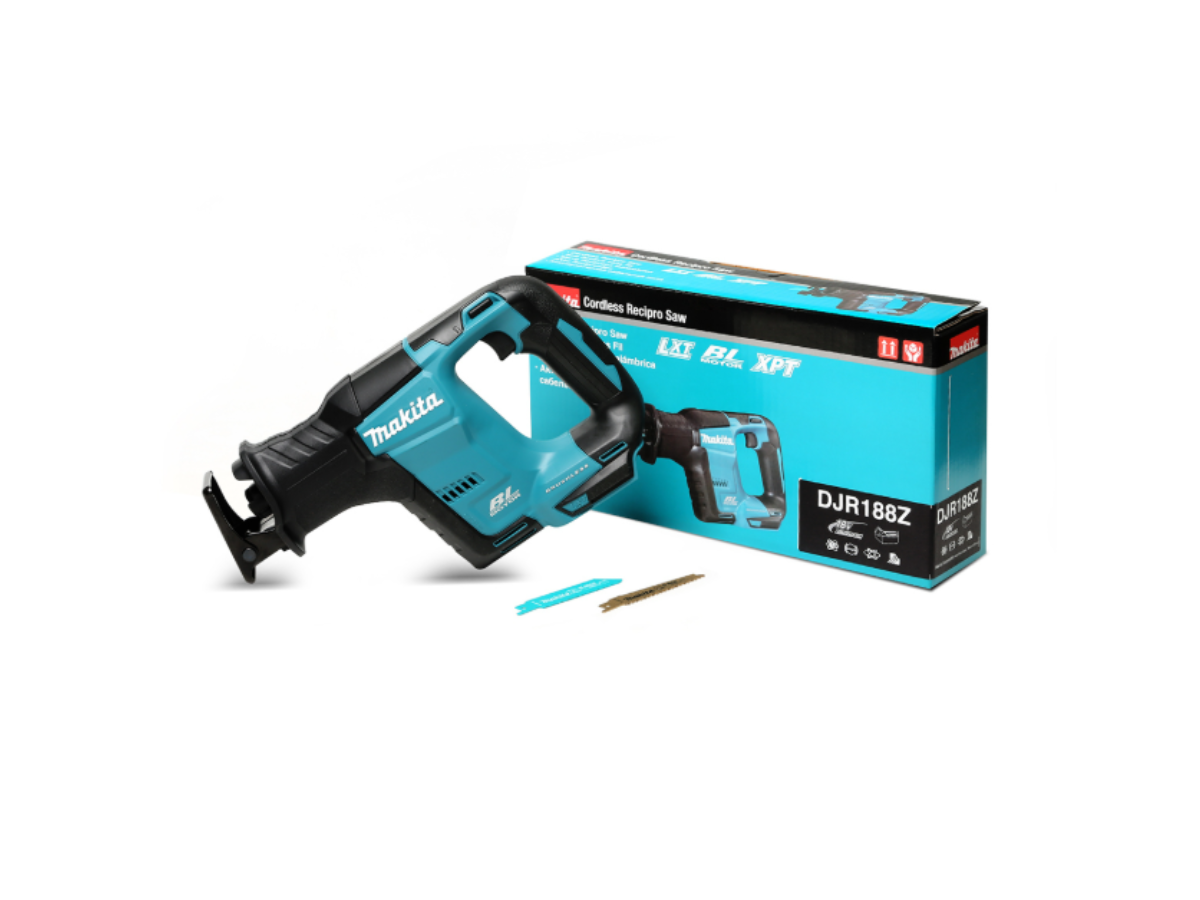 MAKITA เลื่อยชักไร้สาย 18 โวลต์ รุ่น DJR188Z ความยาวช่วงชัก 13/16 นิ้ว ไม่รวมแบตเตอรี่-แท่นชาร์จ (มากีต้า)
