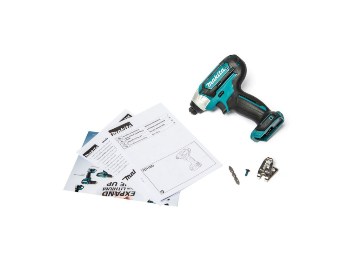 MAKITA สว่านไขควงกระแทกไร้สาย 12 โวลต์ 1/4 นิ้ว รุ่น TD110DZ