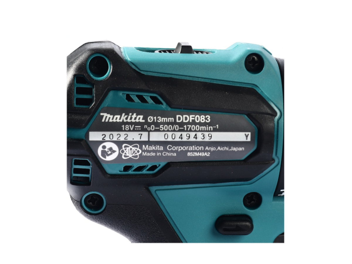MAKITA สว่านไขควงคลัช 18 โวลต์ ขนาด 1/4 นิ้ว รุ่น DDF083RFE แรงบิดหมุน 40 นิวตันเมตร รวมแบตเตอรี่และแท่นชาร์จ 