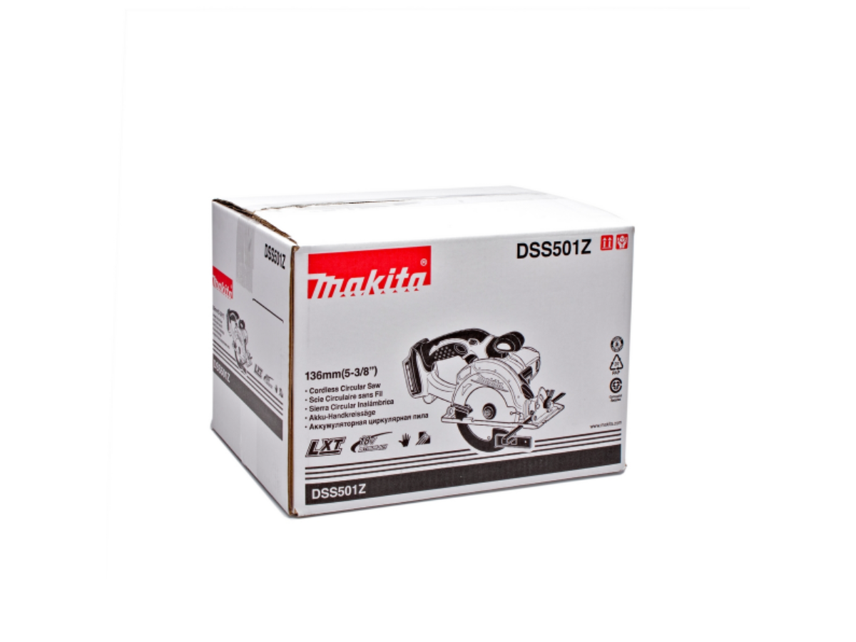 MAKITA เลื่อยวงเดือนไร้สาย 18 โวลต์ ขนาด 5 นิ้ว รุ่น DSS501Z ความเร็วรอบตัวเปล่า 3,600 รอบ/นาที