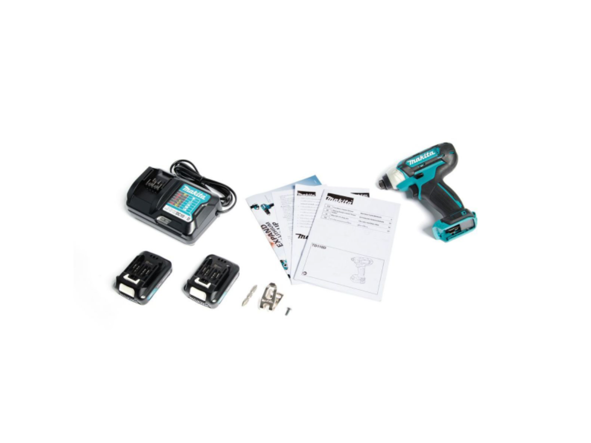 MAKITA สว่านไขควงกระแทกไร้สาย 12 โวลต์ 1/4 นิ้ว รุ่น TD110DWYE
