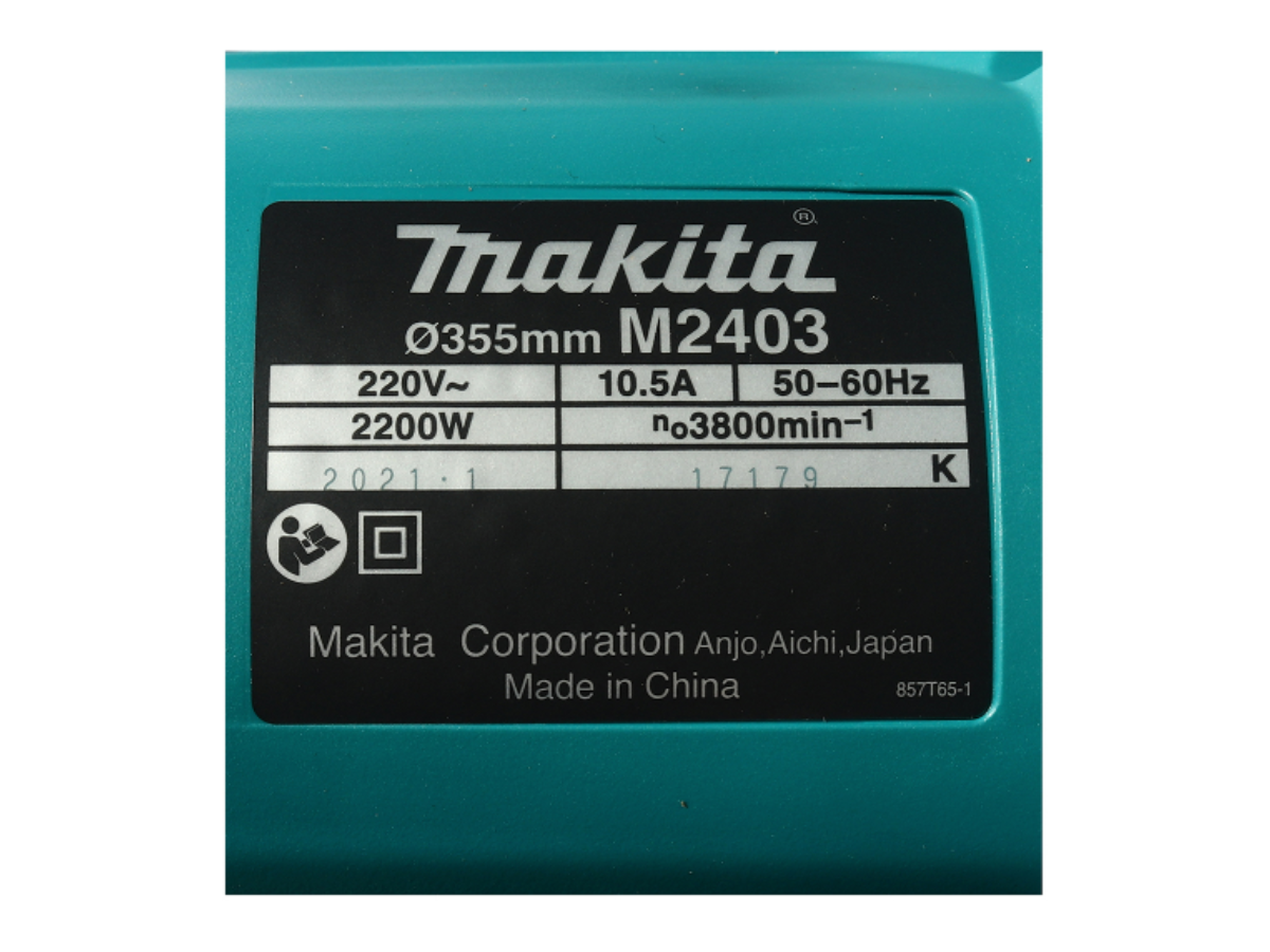 MAKITA เครื่องตัดไฟฟ้า ขนาด 14 นิ้ว (355 มม.) กำลังไฟ 2,200 วัตต์ รุ่น M2403B