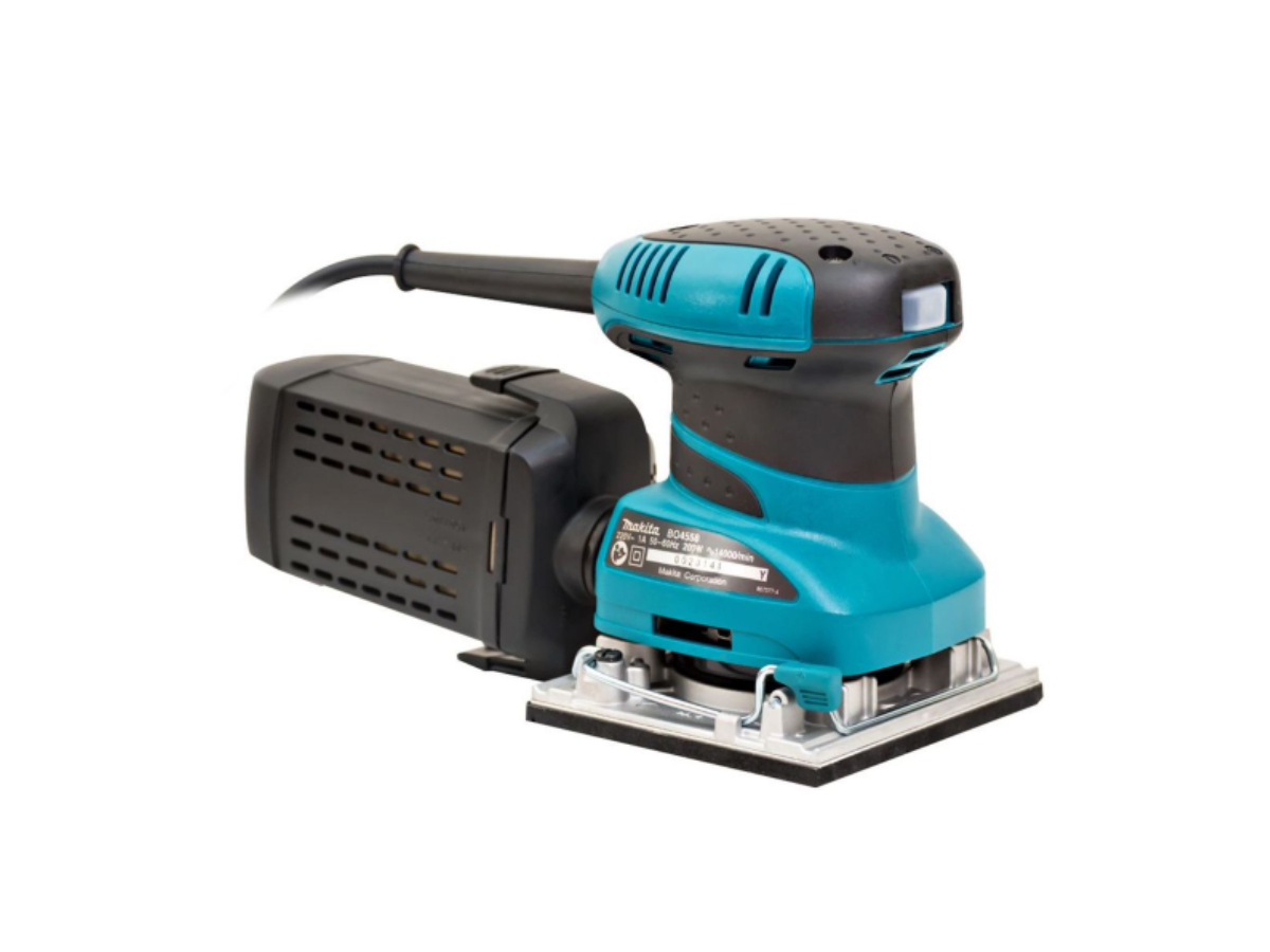 MAKITA เครื่องขัดกระดาษทรายสั่น ขนาด 114 X 140 มม. (4-1/2 X 5-1/2 นิ้ว) กำลังไฟ 200 วัตต์ รุ่น BO-45
