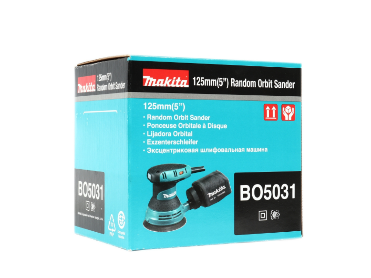 MAKITA เครื่องขัดกระดาษทรายกลมสั่นสุ่ม ขนาด 5 นิ้ว (125 มม.) กำลังไฟ 300 วัตต์ รุ่น BO-5031 